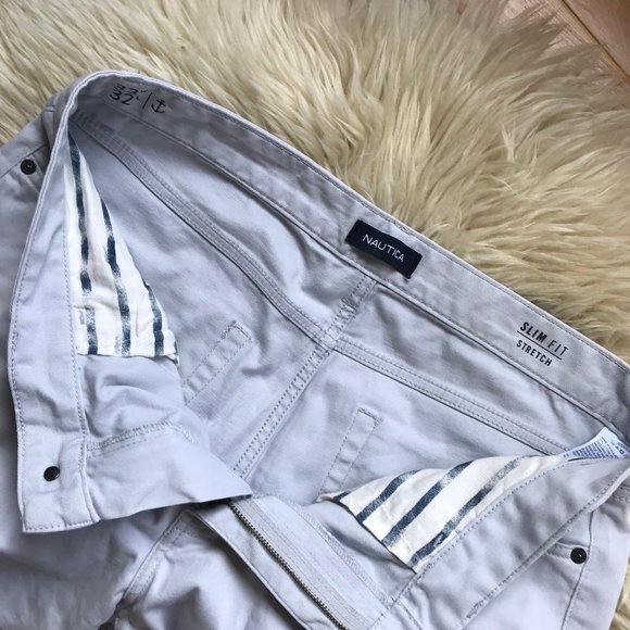 Mens Nautica Light Grey Pants - Picture 3 of 9